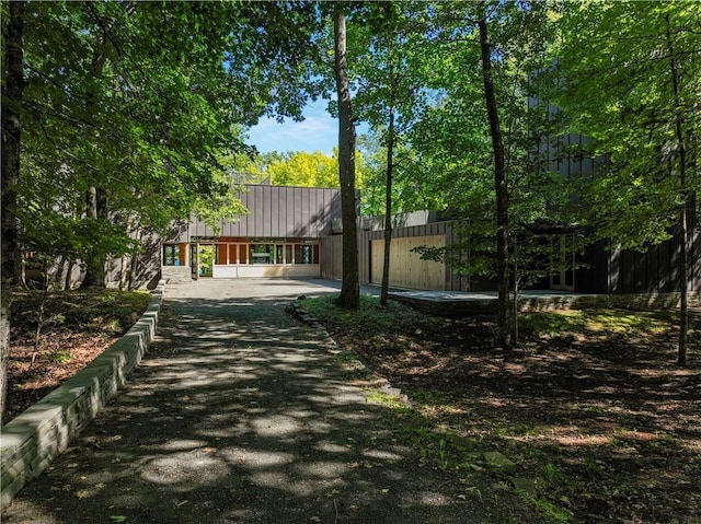 exterior space featuring metal roof and a standing seam roof