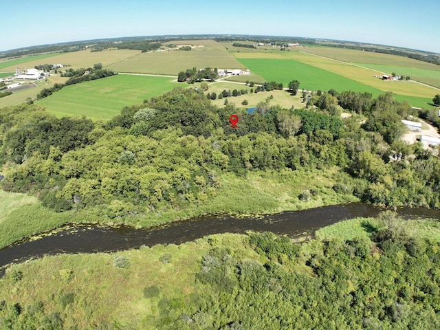 bird's eye view with a rural view