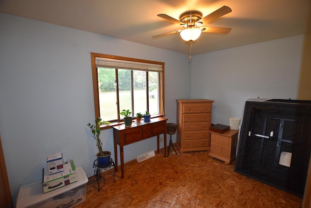 office with ceiling fan