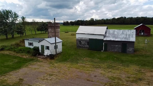 drone / aerial view featuring a rural view