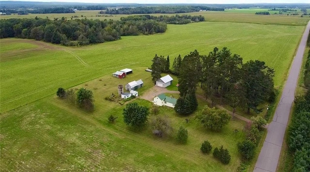 bird's eye view featuring a rural view