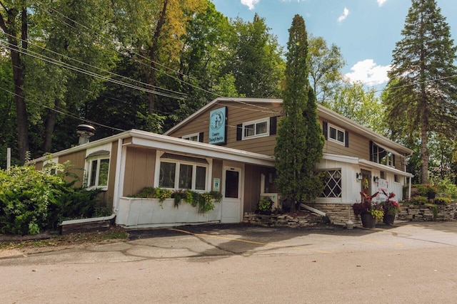 view of front of house with board and batten siding