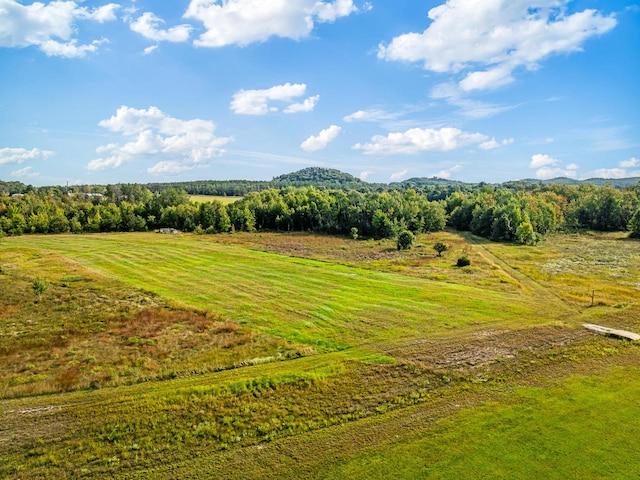 view of mountain feature with a rural view