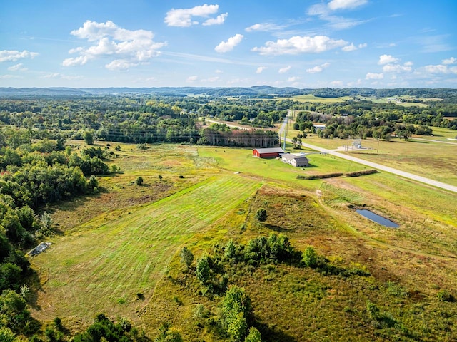 drone / aerial view featuring a rural view