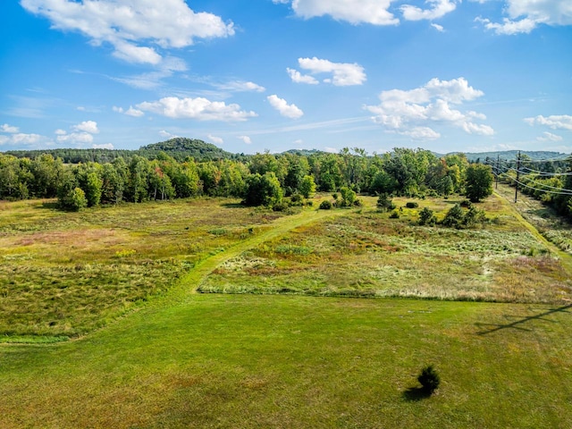 drone / aerial view with a rural view