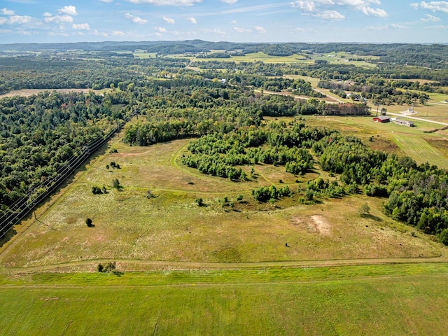 drone / aerial view featuring a rural view