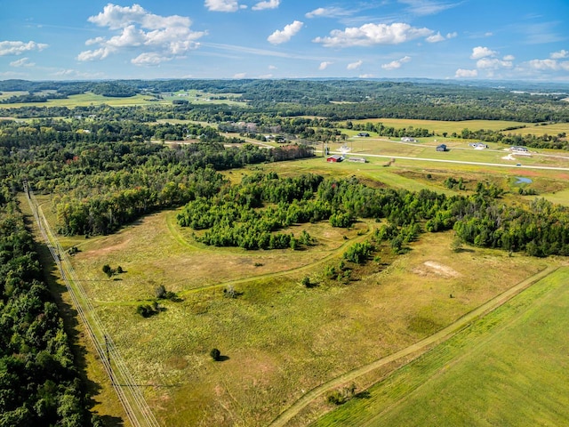 drone / aerial view featuring a rural view