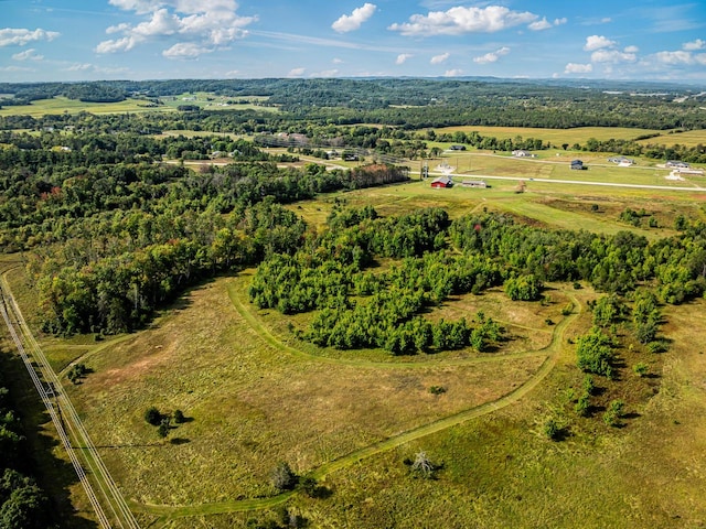 bird's eye view with a rural view