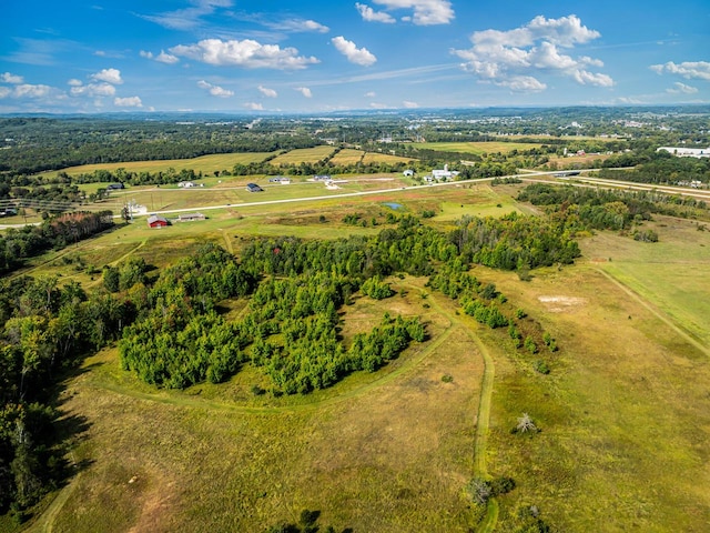 bird's eye view featuring a rural view