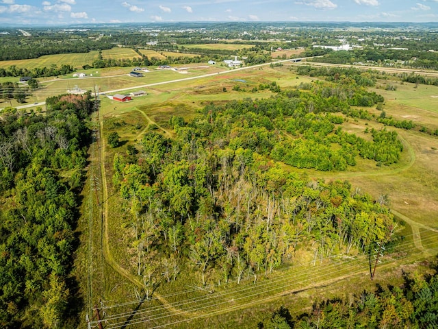 bird's eye view with a rural view