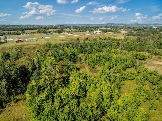 bird's eye view with a rural view