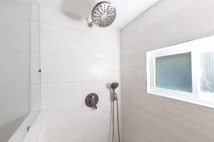 bathroom with a shower