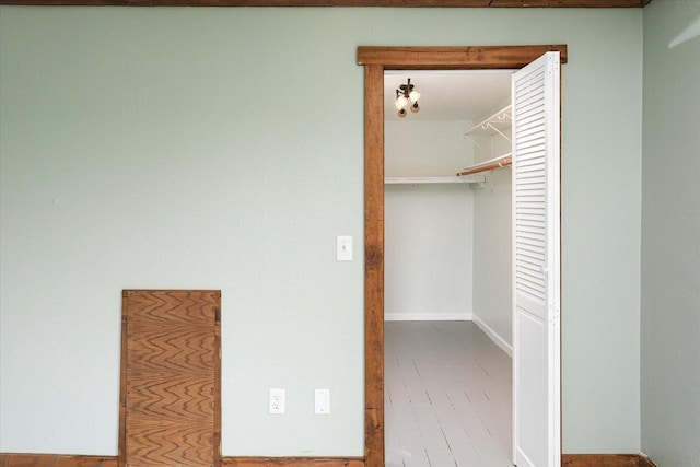 interior space featuring hardwood / wood-style floors