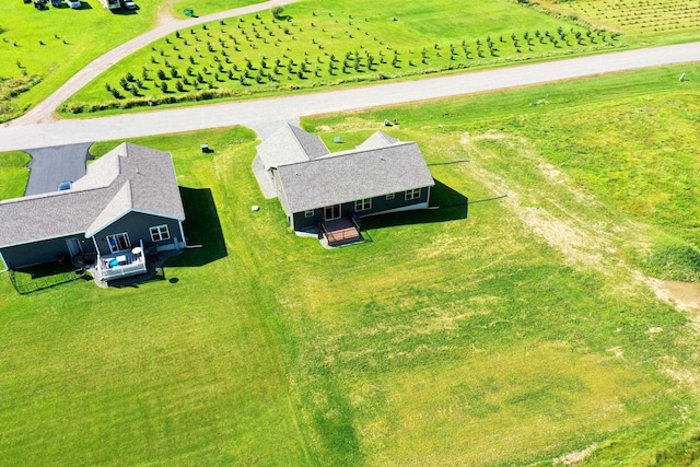 bird's eye view with a rural view