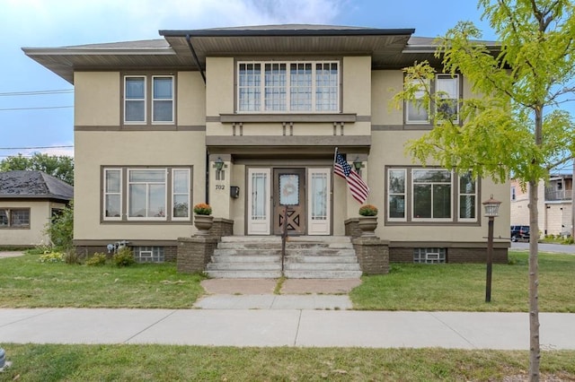 view of front of house featuring a front yard