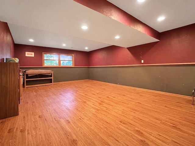 empty room featuring hardwood / wood-style flooring