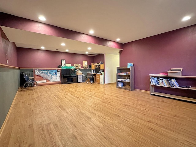 miscellaneous room with hardwood / wood-style flooring