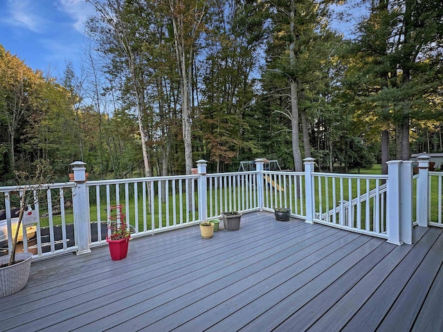 view of wooden deck