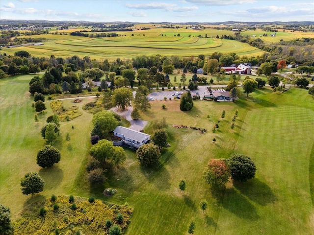 bird's eye view featuring a rural view