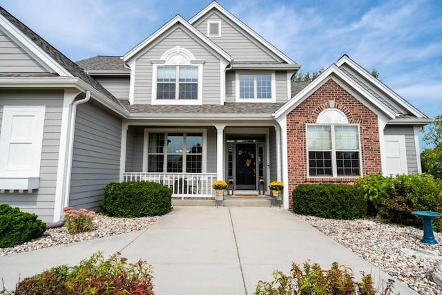 view of front of house with covered porch