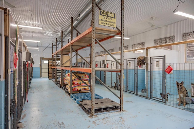 interior space featuring concrete flooring