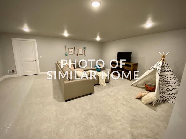 view of carpeted living room