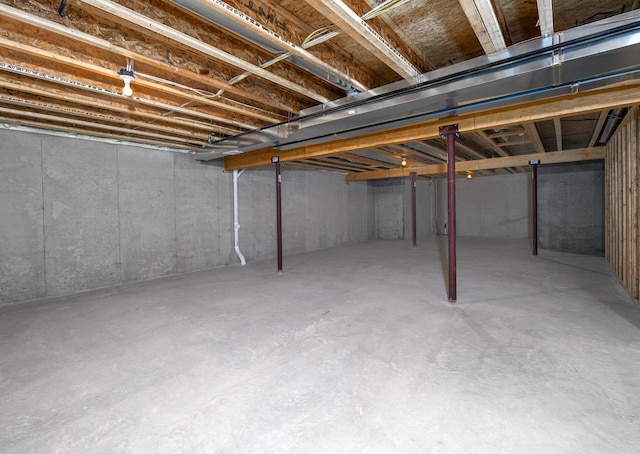 view of basement