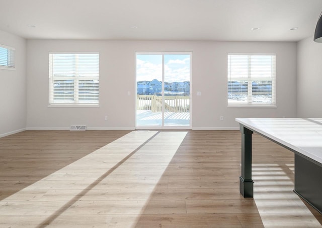 entryway with light wood-type flooring