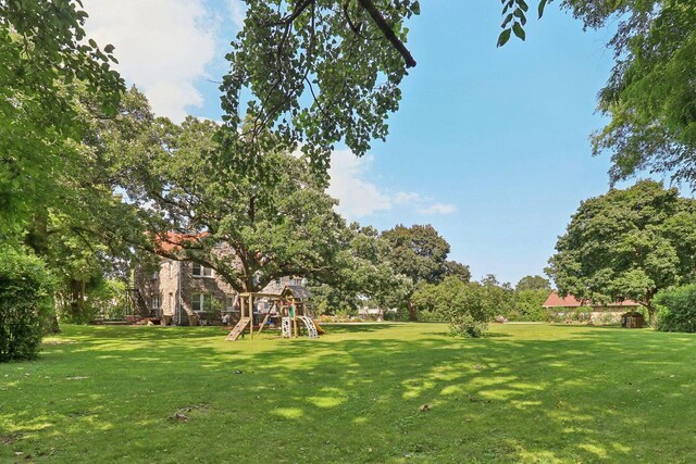 view of yard featuring a playground