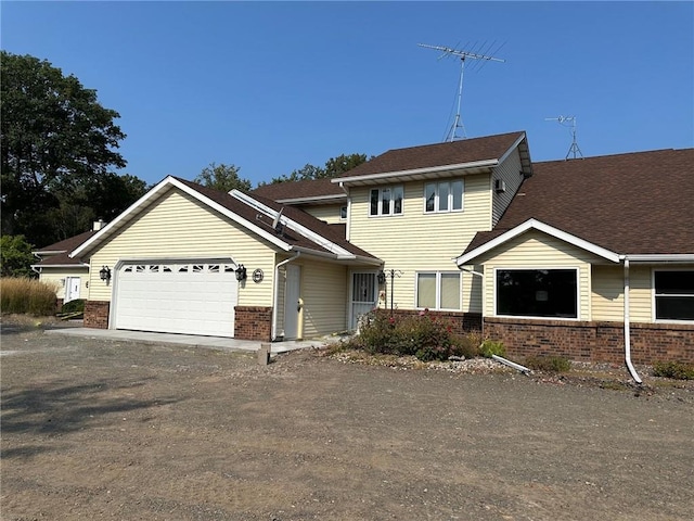 view of front of house featuring a garage