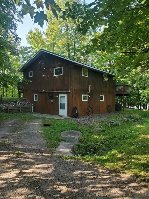 exterior space featuring a deck