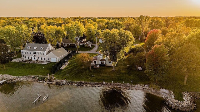 3790 Pau Ko Tuk Ln, Oshkosh, WI 54902 - aerial view of property's location featuring a large body of water and a forest