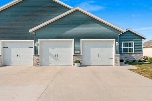 exterior space featuring a garage