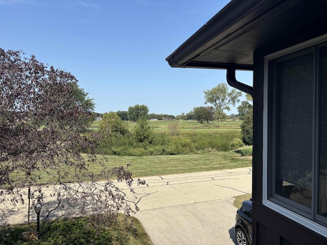 view of patio with a rural view