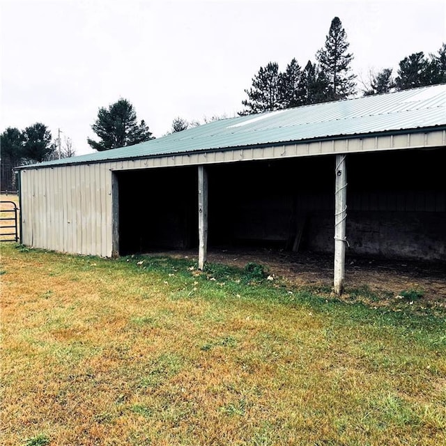 9018N Anderson Rd, Hayward, WI 54843 - view of pole building with a lawn