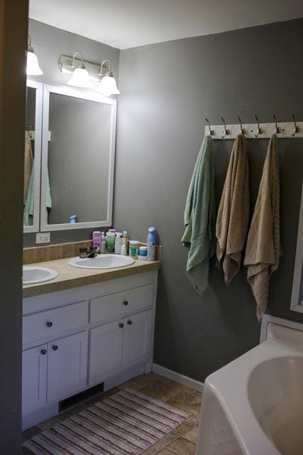 bathroom featuring vanity