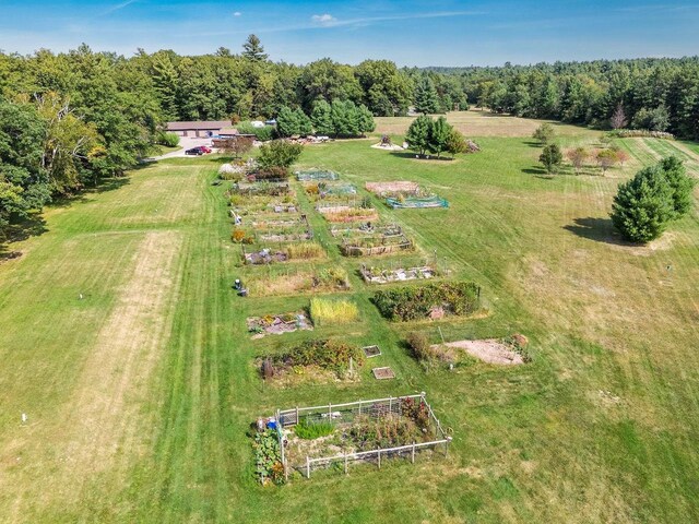 aerial view featuring a rural view