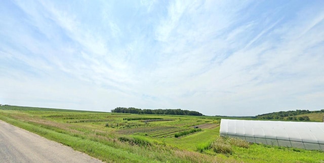 view of street with a rural view