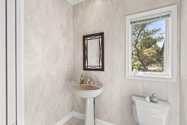 bathroom with toilet and a wealth of natural light