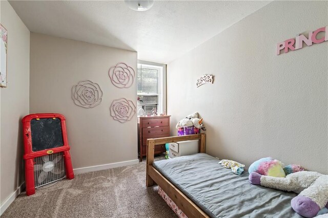 bedroom with carpet