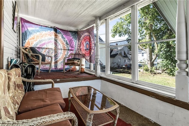 sunroom with a healthy amount of sunlight