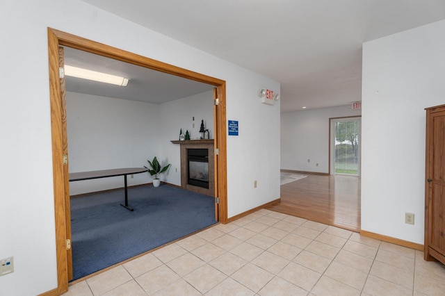 interior space with light hardwood / wood-style floors