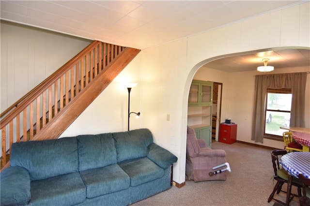 view of carpeted living room