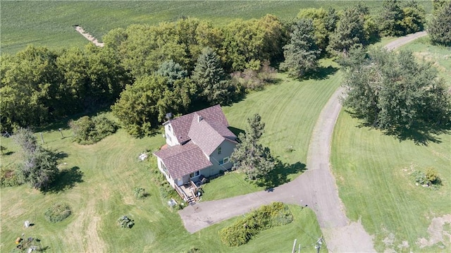 drone / aerial view featuring a rural view