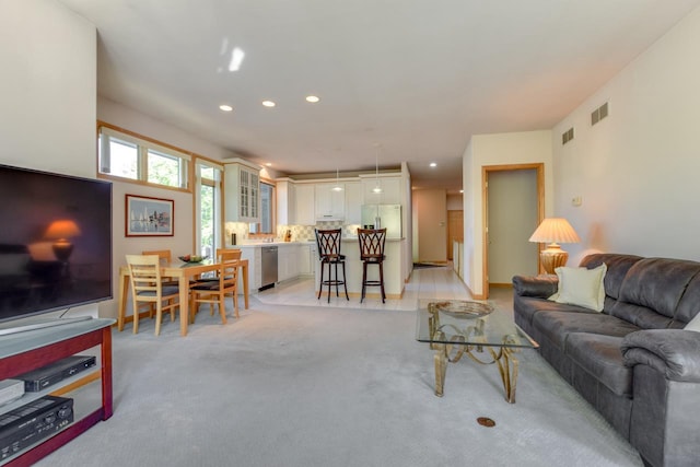 view of carpeted living room