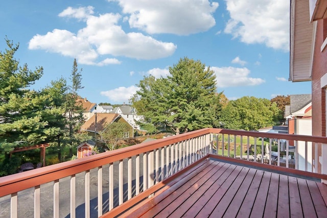 view of wooden deck