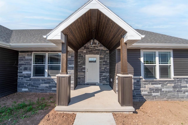 property entrance with a porch