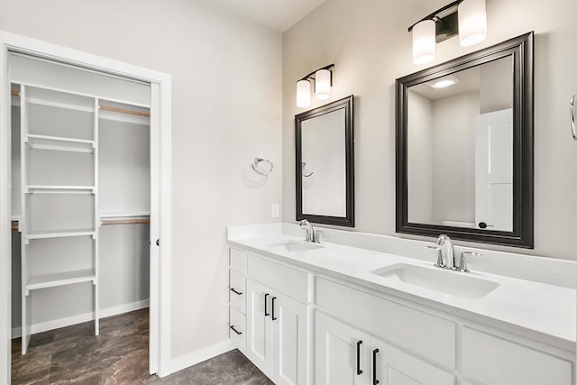 2876 Wild Goose Way, Stoughton, WI 53589 - full bathroom featuring baseboards, double vanity, and a sink
