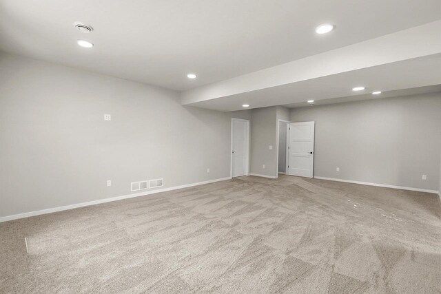 2876 Wild Goose Way, Stoughton, WI 53589 - empty room with baseboards, visible vents, recessed lighting, and light carpet