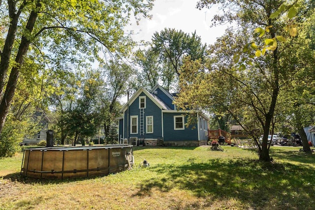 exterior space with a lawn